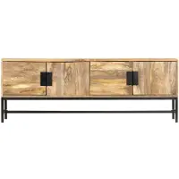 The Living Store Living Store TV-kast, 140x30x50 cm, massief mangohout