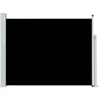 The Living Store Zijscherm 140 x 0 - 500 cm - UV- en waterbestendig - Zwart/grijs
