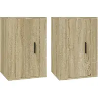 The Living Store TV-wandmeubel - - TV-kasten - 40 x 34.5 x 60 cm - Sonoma eiken