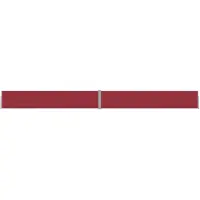 The Living Store Zijscherm polyester - 140 x (0 - 1.200) cm - Rood/Grijs