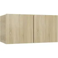The Living Store Wandmeubel - Sonoma Eiken - 60 x 30 x 30 cm - Bewerkt Hout