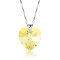 Montebello Ketting Fleur HZ118 - Swarovski Hart - 925 Zilver Gerhod. - Ø14mm - 40cm