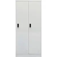 The Living Store De Living Store garderobekast, lichtgrijs, 80x50x180 cm, staal