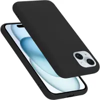 Cadorabo Hoesje geschikt voor Apple iPhone 15 in LIQUID ZWART - Beschermhoes gemaakt van flexibel TPU silicone Case Cover