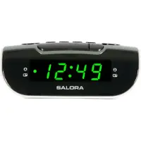 Salora ALARMCLOCK612 - Digitale PLL AM/FM klokradio - Dubbele wektijd functie - Groen LED-display