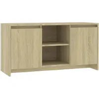 The Living Store Stereokast Sonoma Eiken - 102 x 37.5 x 52.5 cm - Opbergkast