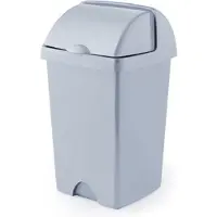 Addis Afvalbak 'Nox' - 100% Gerecycled - Roll Top Prullenbak - 25 liter - Licht Grijs