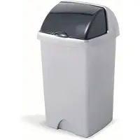 Addis Afvalbak 'Nox' - Roll Top Prullenbak - 25 liter - Grijs