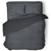 Eleganzzz Dekbedovertrek Teddy Pluche - anthracite 240x200/220cm