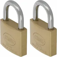 AMIG Hangslot met 2 sleutels - 2x - 40 mm - messing - kofferslot