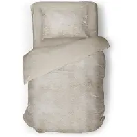 Eleganzzz Dekbedovertrek Flanel Fleece - beige 140x200/220cm