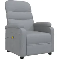 The Living Store Living Store massagestoel, lichtgrijs, met stoffen bekleding