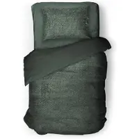 Eleganzzz Dekbedovertrek Teddy Pluche - bottle green 140x200/220cm