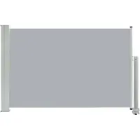 The Living Store De Living Store uitschuifbare zonnescherm, 60x300 cm, grijs