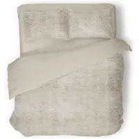 Eleganzzz Dekbedovertrek Flanel Fleece - beige 240x200/220cm