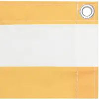 The Living Store Living Store Balkonbescherming, wit en geel, 120x500 cm, Oxford-stof
