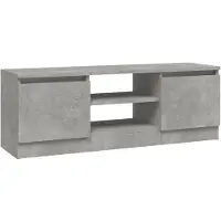 The Living Store TV-kast Betongrijs 102x30x36 cm - Klassiek ontwerp met deur