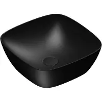 Catalano Alvea Opzetwastafel 40x40cm - Mat Zwart - Keramiek - 8058647592312 - Vierkant - Wastafels, Opzetwastafels