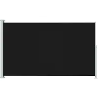 The Living Store Zijscherm - 220 x (0 - 300) cm - UV- Waterbestendig - Zwart/Grijs