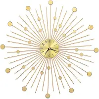 The Living Store De Living Store wandklok, metaal, 70 cm, goudkleurig
