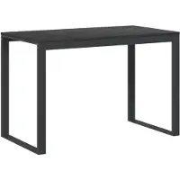 The Living Store De Living Store computerbureau, zwart, 110x60x73 cm, gemaakt van houtvezel