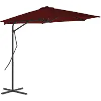 The Living Store Parasol Bordeauxrood 300 x 230 cm - UV-beschermend en gemakkelijk schoon te maken - Inclusief