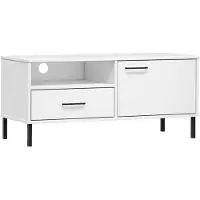 The Living Store OSLO Houten TV-kast - 106 x 40 x 46.5 cm - Wit