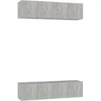The Living Store Televisiekast - TV-meubel 60 x 30 x 30 cm - betongrijs