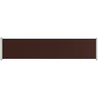 The Living Store Zijscherm - Bruin/Grijs - 140 x (0-600) cm