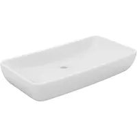 The Living Store Keramische Wastafel - Rechthoekig - 71 x 38 x 13.5 cm - Matwit