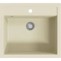 The Living Store : Wastafel van graniet, enkelvoudig bassin, beige kleur