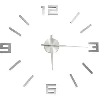 The Living Store 3D wandklok - Zilver - 100cm diameter - EVA - Doe-het-zelf