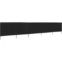 The Living Store Inklapbaar Windscherm - 600 x 160 cm - Zwart
