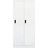 The Living Store De Living Store garderobekast, wit, 80x50x180 cm, staal
