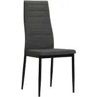 The Living Store : Eetkamerstoelen, 2 stuks, donkergrijs, stof