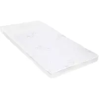 The Living Store Topper Gelschuim - 100x200x7 cm - Drukverlichting - Comfort - Wasbare hoes