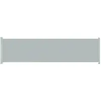The Living Store Zijscherm grijs - 0-600x160 cm - uv- en waterbestendig