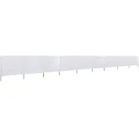The Living Store Windscherm 9-panelig - nonwoven/hout - 1200x160cm - inclusief 10 palen
