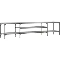 The Living Store Industriële TV-kast - 201 x 35 x 45 cm - Grijs Sonoma eiken