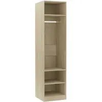 The Living Store De Living Store garderobekast Sonoma-eik, 50x50x200 cm, gemaakt van houtvezel