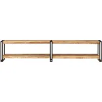 The Living Store TV-kast - Mango - 200 x 30 x 40 cm - Opbergruimte - Metaal frame