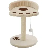 The Living Store De Living Store krabpaal voor katten, sisal, 40 cm, beige en bruin