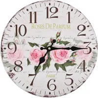 The Living Store Retro Wandklok - Meerkleurig MDF - 30 cm Diameter