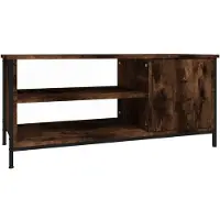 The Living Store TV-meubel - Gerookt eiken - 100 x 40 x 45 cm - Duurzaam hout - Praktisch design