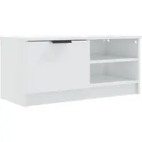 The Living Store Tv-meubel - hoogglans wit - 80 x 35 x 36.5 cm - praktisch en stevig