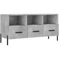 The Living Store TV-meubel Betongrijs 102x36x50 cm - opbergruimte en presenteerfunctie
