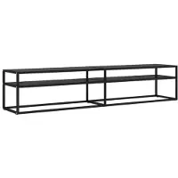 The Living Store Televisiekast Sound - Zwart - 200 x 40 x 40.5 cm - Gehard glas