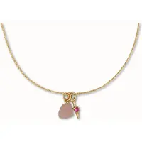 ByNouck Jewelry - Ketting Rose Dagger - Sieraden - Dames Ketting - Verguld - Roze - Halsketting