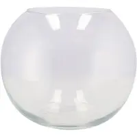 DK Design Bloemenvaas bol/rond model - transparant glas - D25 x H20 cm - Vazen
