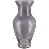 DK Design Bloemenvaas Mira - trompet vaas - smoke glas - D18 x H37 cm - Vazen